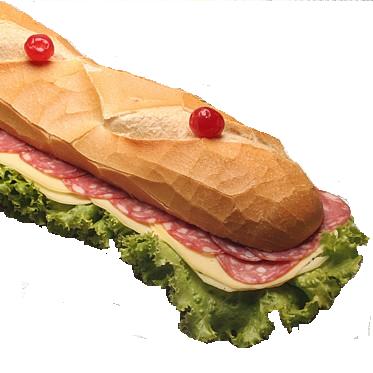 Sanduíche de Metro com Salame